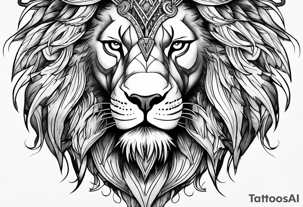 Vikings and a lion tattoo idea