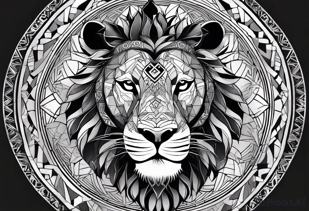 Very asymmetrical, +geometric pattern, with realistic full moon, with hippo head superimposed with a lion ,+tribal, +geometric, +inkart , +blackwork, +grey scale, + sketch
with wintersweet flower bud, +inkart touch, +for men, detailed , combined favourite , tattoo idea
