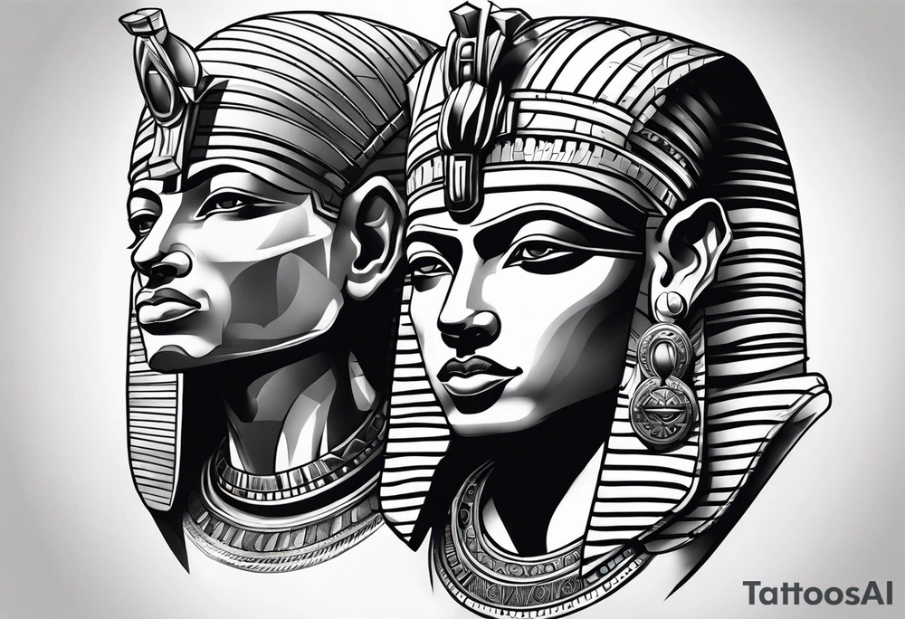 Pharaoh and King tattoo idea