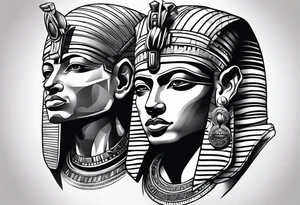 Pharaoh and King tattoo idea