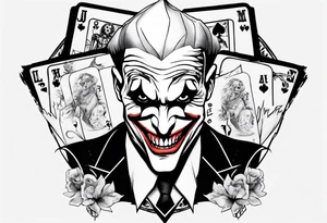 joker wild card tattoo idea