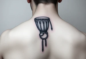 Generate small tatoo of an african drum and a bead arm ban. all tatoos should be near each other on the wrist tattoo idea