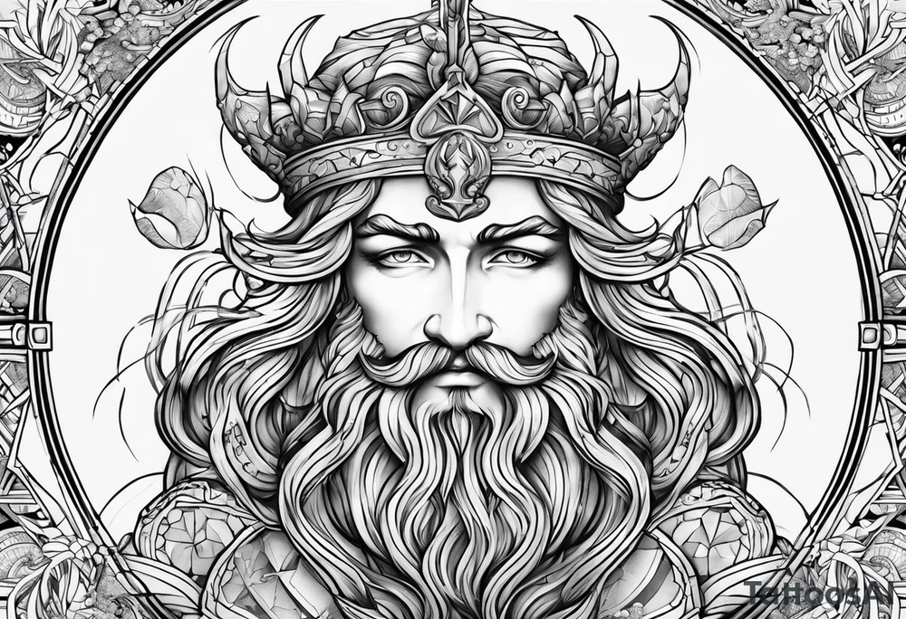 GEMINIS CON POSEIDON tattoo idea