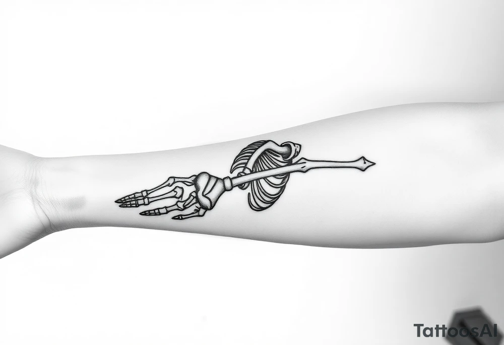 Skeleton arm tattoo idea