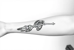 Skeleton arm tattoo idea