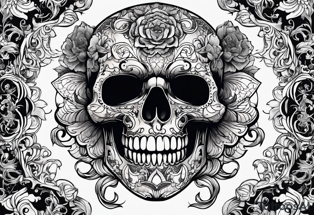 a skull tattoo idea
