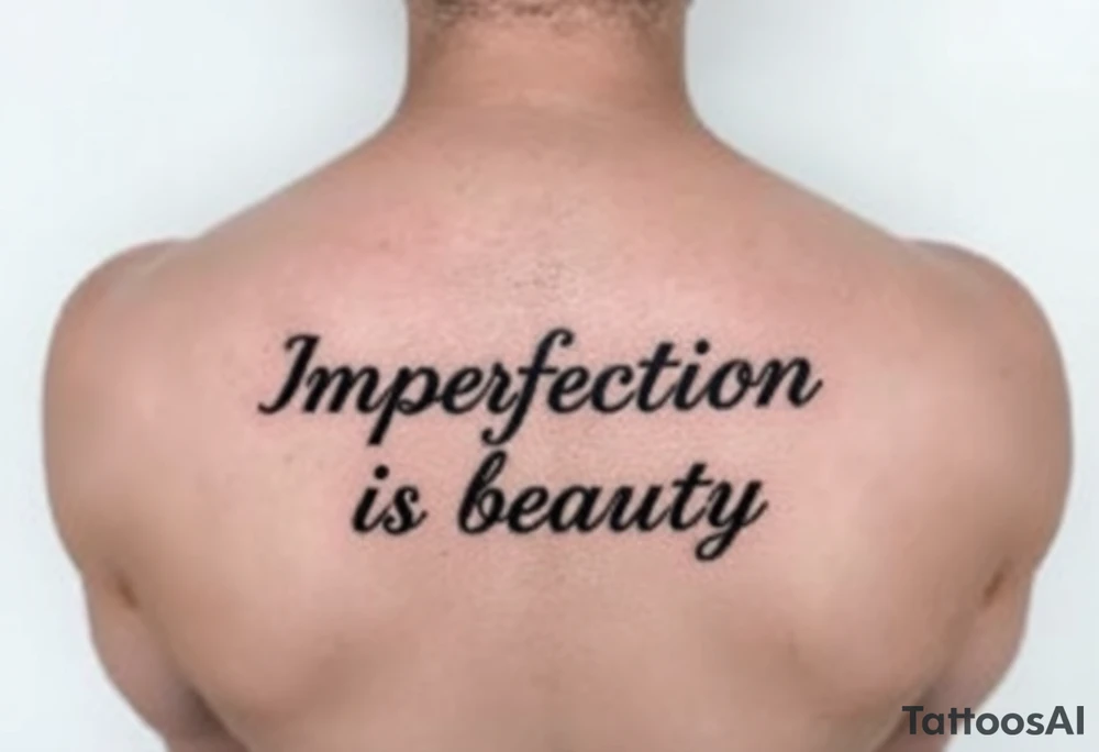 Imperfection is beauty tattoo idea