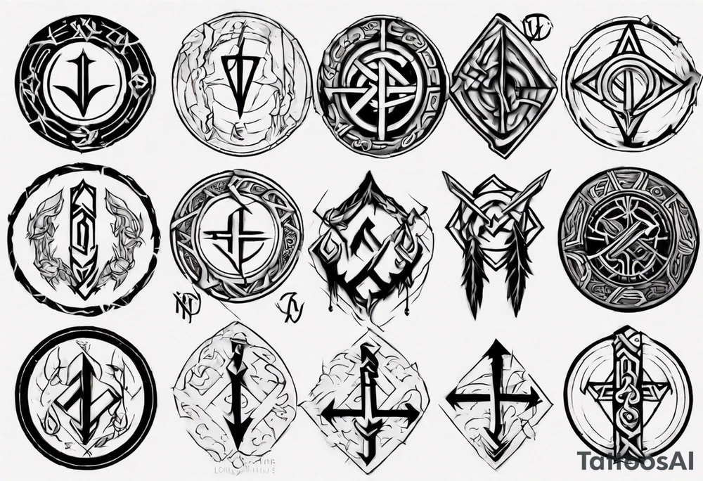 norse gods rune tattoo idea