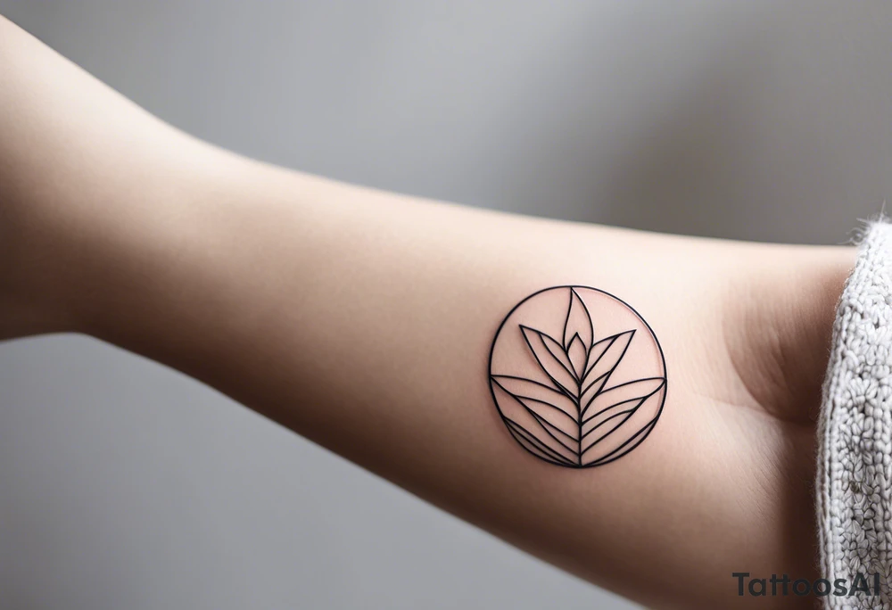 Minimalist tattoo with ultra-thin lines that represents the balance and emotional connection between the most important people in my life. Inspired by the feminine strength and family love, the design should reflect the tranquility my maternal grandmother brought me, the love and motivation I get from my mother and two sisters, and the strength and support from my paternal grandmother and father. A subtle, clean, and deeply symbolic design, combining elegance with meaning, ideal for placement on the forearm or chest. tattoo idea
