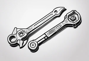 wrench and ratchet tattoo idea