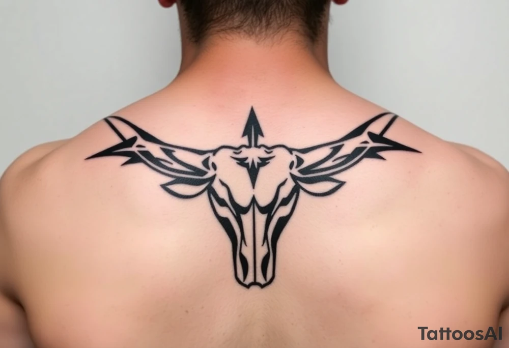 Texas longhorn tattoo idea