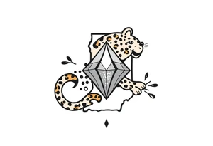 Cheetah print, diamond, mississippi, unique tattoo idea