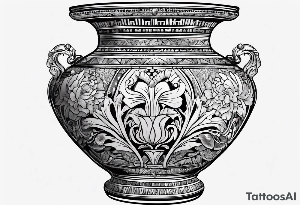drawing ancient vase tattoo idea