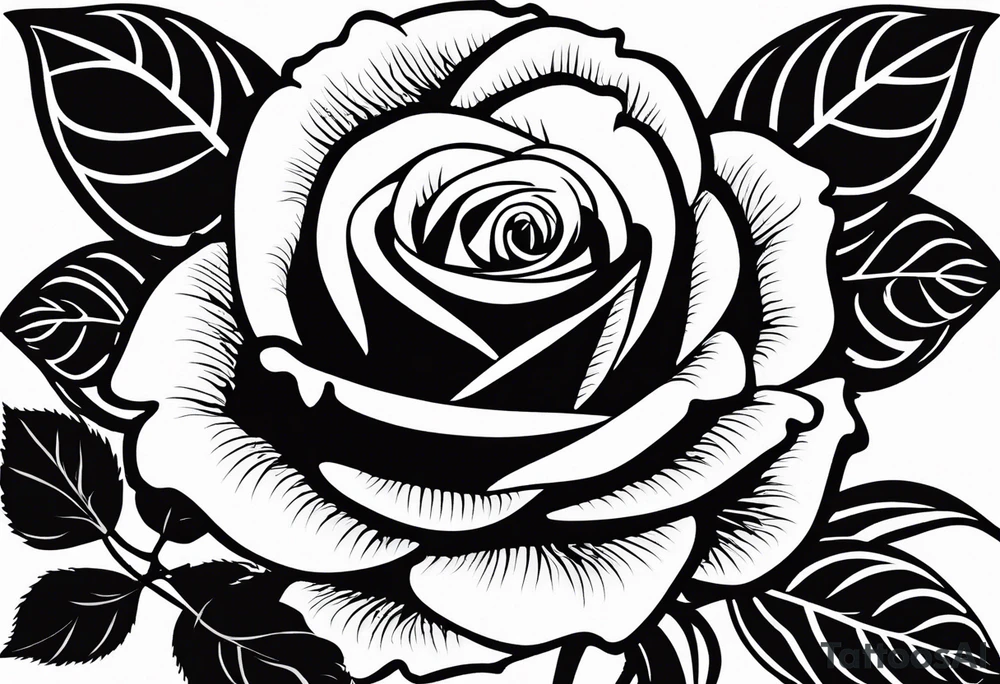 two roses with their stems intertwined, one rose should have thorns and only one main rose, the second rose should be thornless but have multiple flowers on it. I want a long stem to shower them intertwined tattoo idea