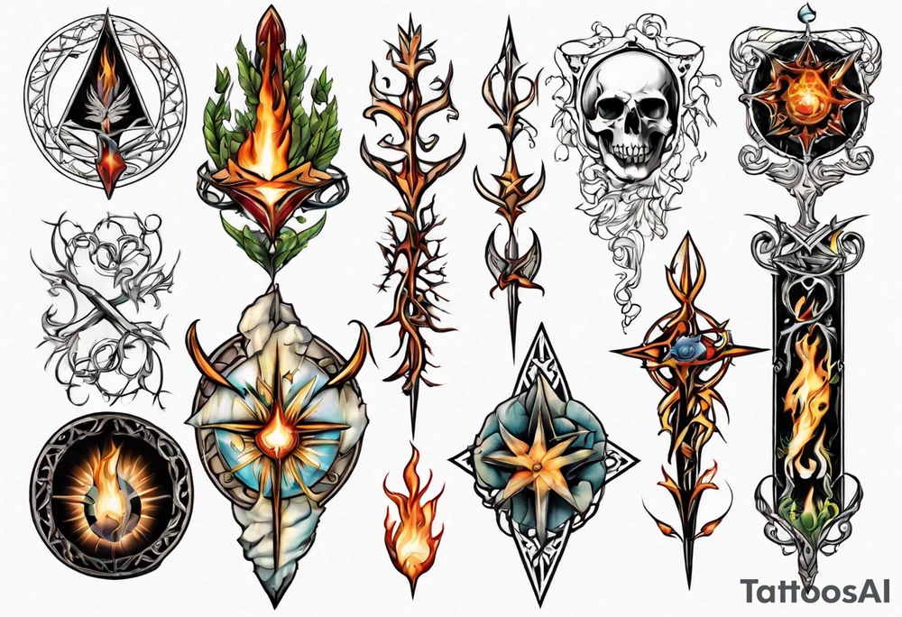pagan vertical tattoo idea