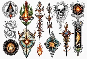 pagan vertical tattoo idea