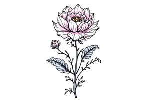 "She gave me a reason to live"  as the stem blooming into a flower tattoo idea