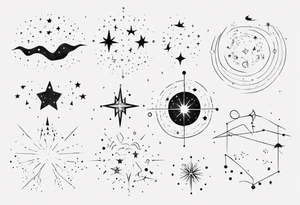 Constellation in the night sky tattoo idea