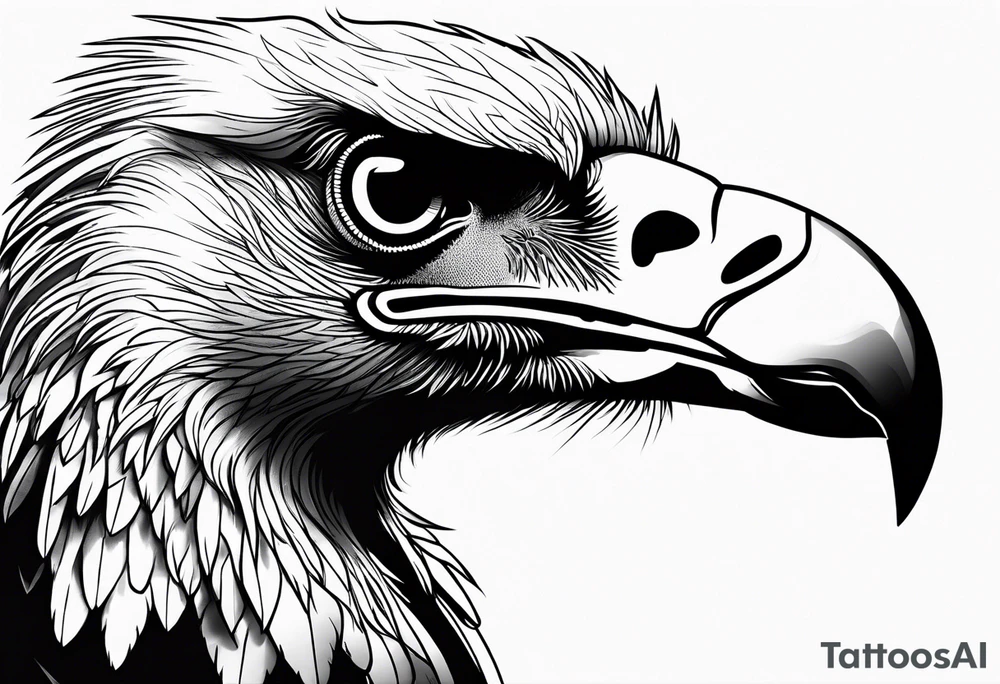 angry vulture tattoo idea