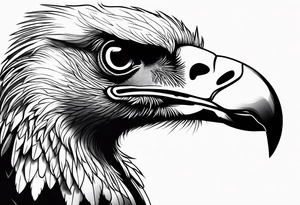 angry vulture tattoo idea