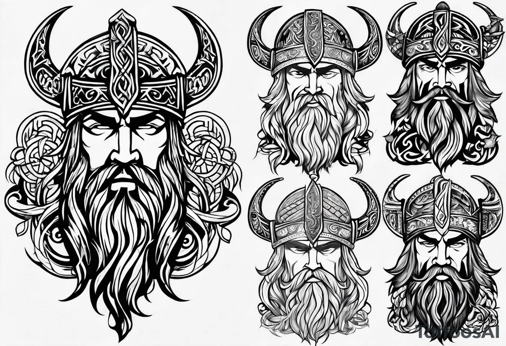 Basic viking tattoo with a symbolic 6 representing 6 brothers tattoo idea