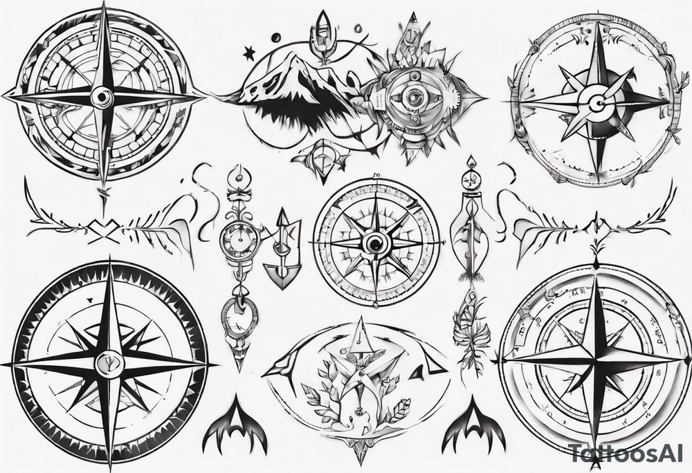 Nordic compass tattoo idea