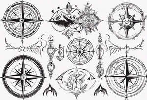Nordic compass tattoo idea