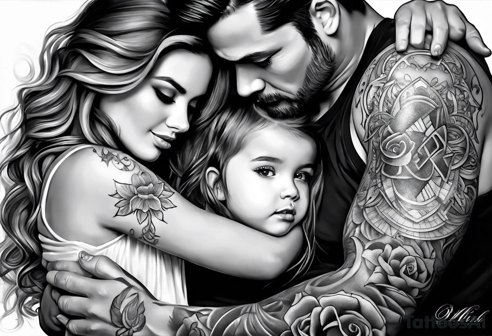 Father, daughter, meaningful, music, tattoo idea