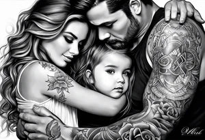 Father, daughter, meaningful, music, tattoo idea