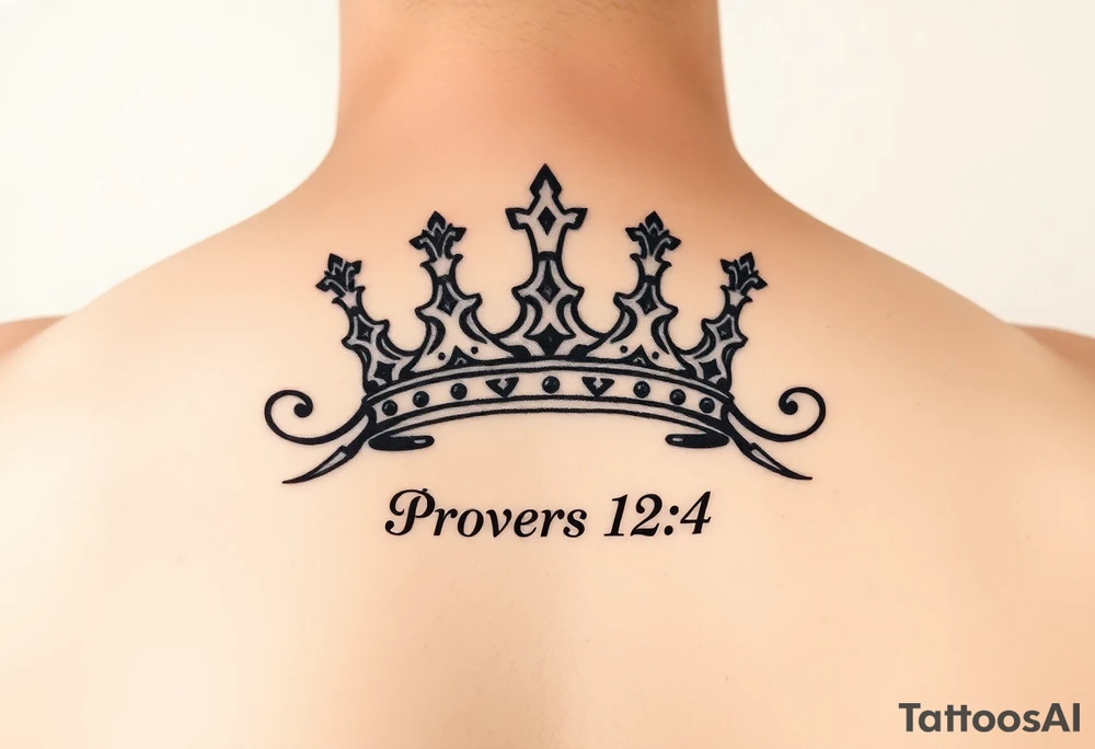 proverbs 12:4 crown small tattoo tattoo idea