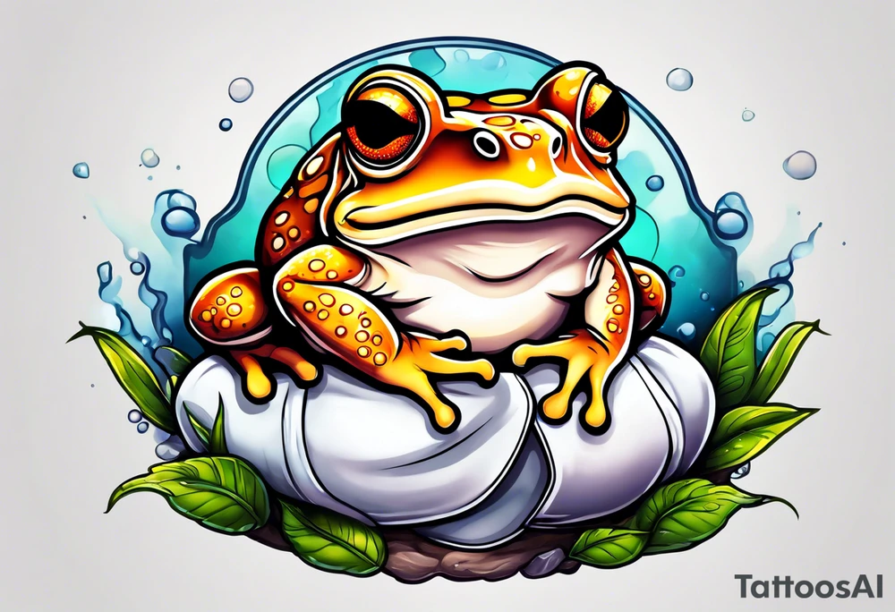 Toad in a lab coat tattoo idea