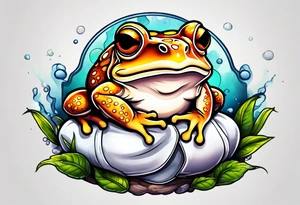 Toad in a lab coat tattoo idea