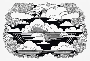ukiyoe, cloud, hands tattoo idea