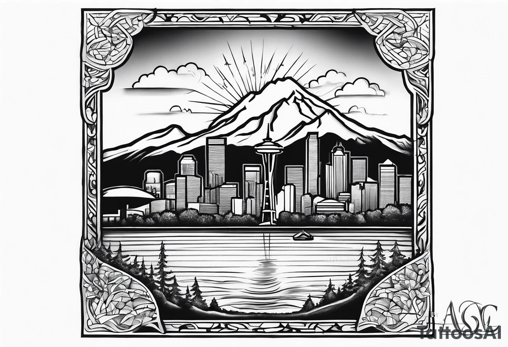 Seattle cascades logo tattoo idea