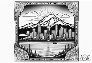 Seattle cascades logo tattoo idea