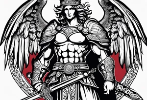 image of st michael the archangel with sword and shieldtattoo tattoo idea
