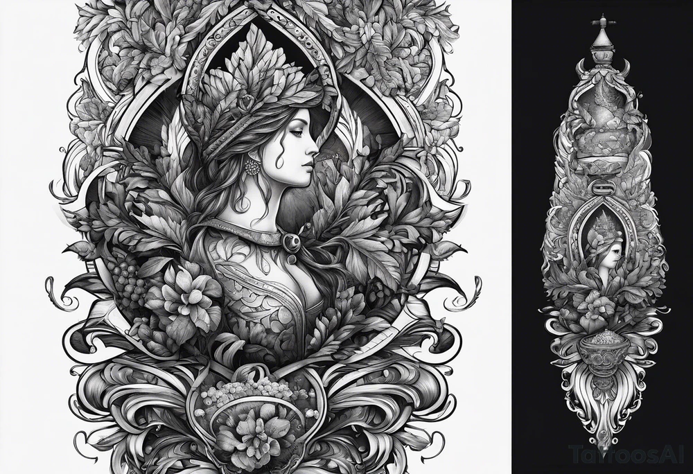 Lebensbaum mit WURZELN, Noten, Sternzeichen Waage tattoo idea