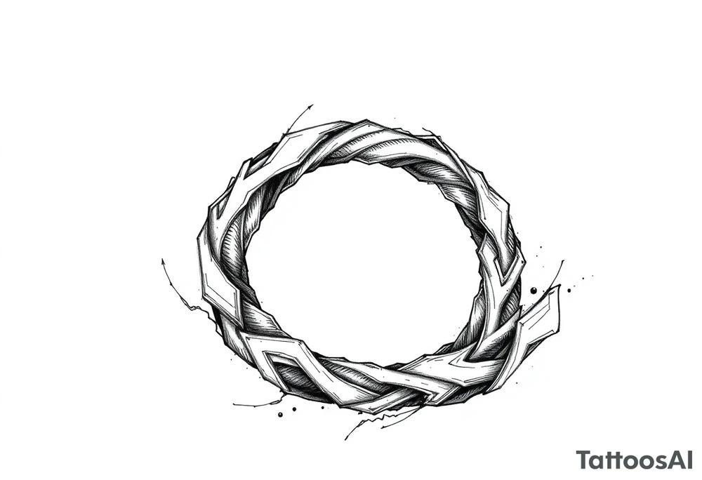 Infinity loop as sketch tattoo idea