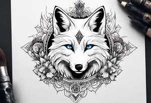 White fox mystic tattoo idea