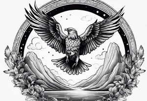 icarus  falling into a rainbow tattoo idea