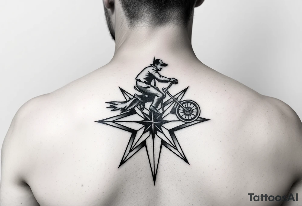 kirby riding a star tattoo idea