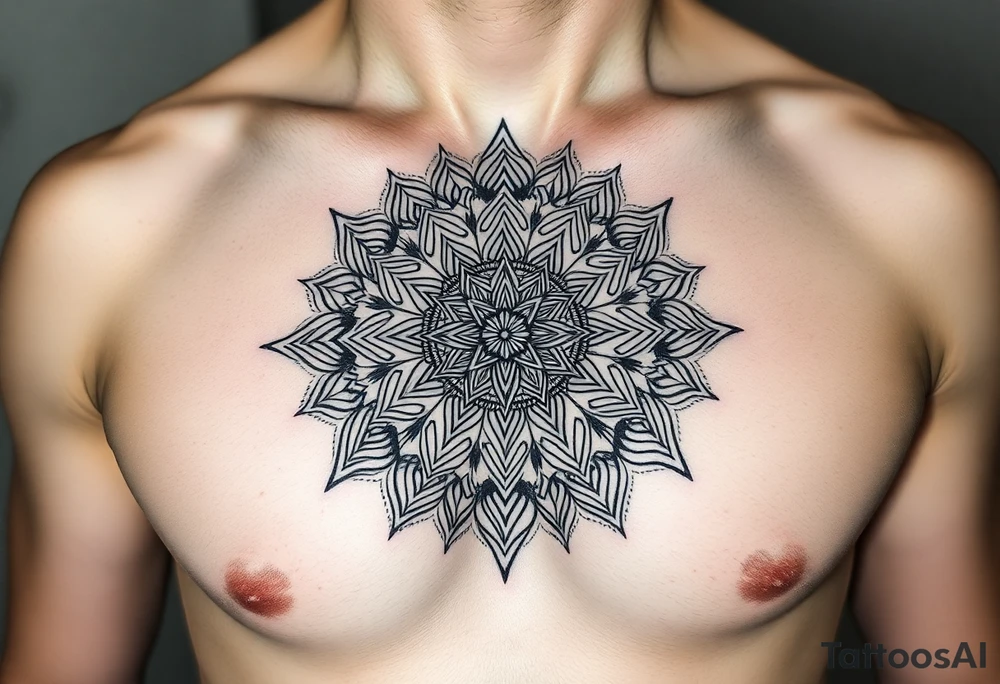 intricate mandala with sacred geometry and cosmic elements tattoo idea intricate mandala with sacred geometry and cosmic elements tattoo idea
