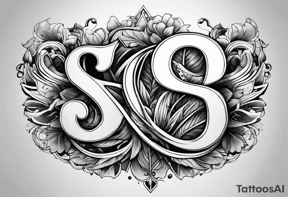 A surreal Letter S tattoo idea
