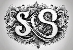 A surreal Letter S tattoo idea