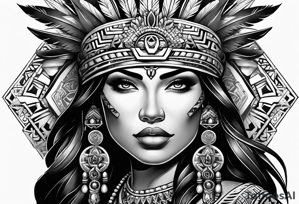 Aztec princess tattoo idea