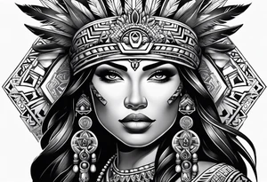 Aztec princess tattoo idea
