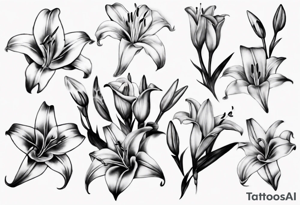 Train lillies tattoo idea