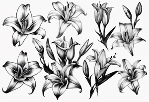 Train lillies tattoo idea