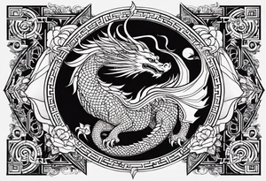 power of birth date: which is 18 of April, 1988 year of dragon. it should demonstrate сonfidence and determination, spiritual strength and growth. no vivid dragon tattoo idea