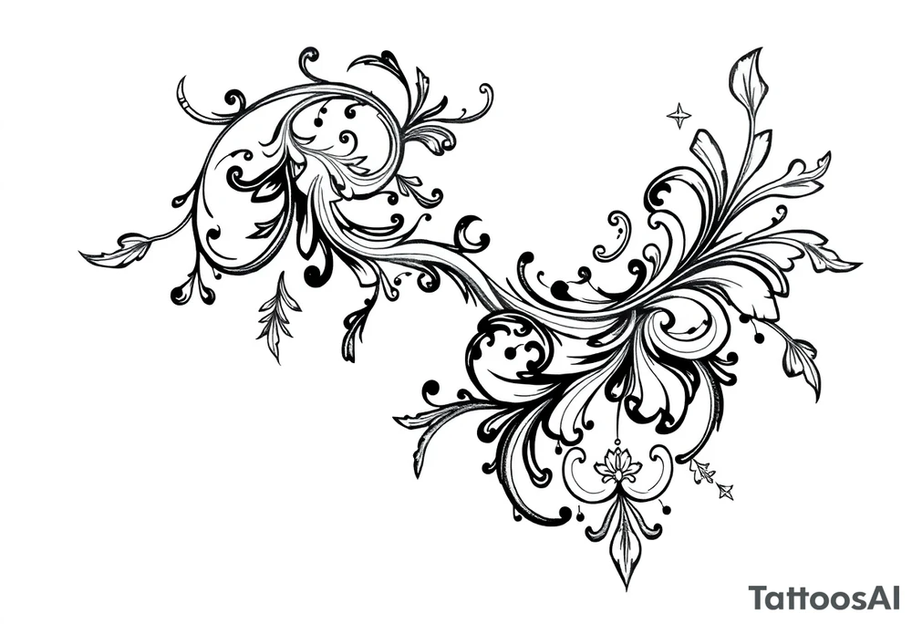 mytical shaman style ornametn with ancient rhyme tattoo idea